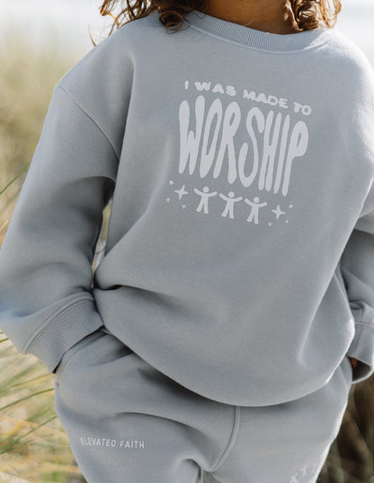 Elevated Faith Made To Worship Kids Crewneck