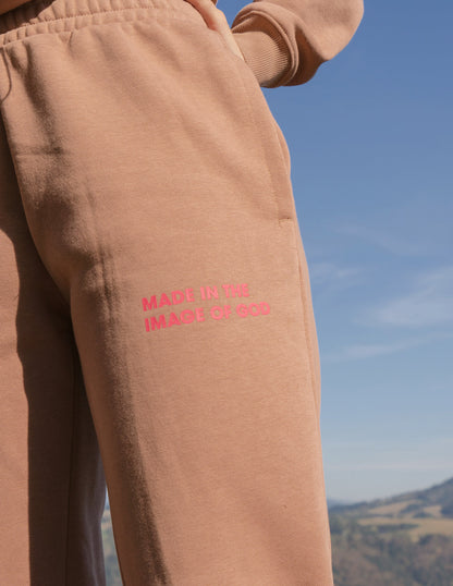 Elevated Faith Made in the Image of God Brown Unisex Sweatpant