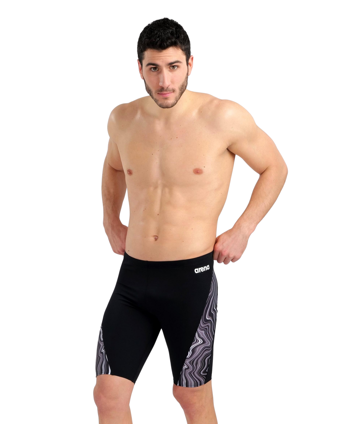 Arena Men's Marbled Jammer - Black Multi - FINAL SALE