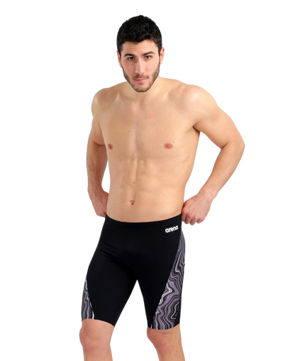 Arena Men's Marbled Jammer - Black Multi - FINAL SALE