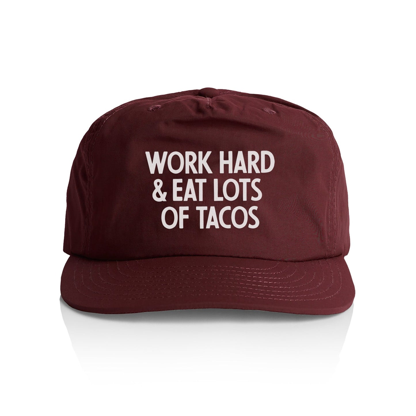 Frankie Jean Work Hard & Eat Tacos Nylon Snapback