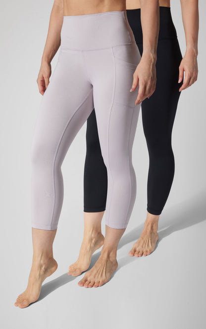 90 Degree by Reflex 2 PK Interlock Side Pocket and Everyday Capris