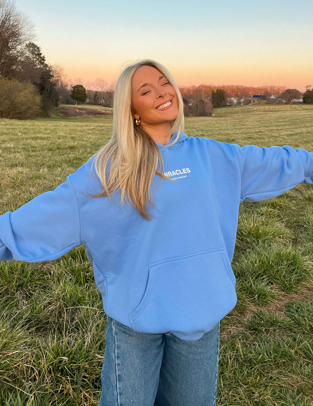 Elevated Faith Miracles Blue Unisex Hoodie