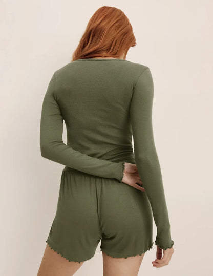Modal Rib Henley Sleep Set