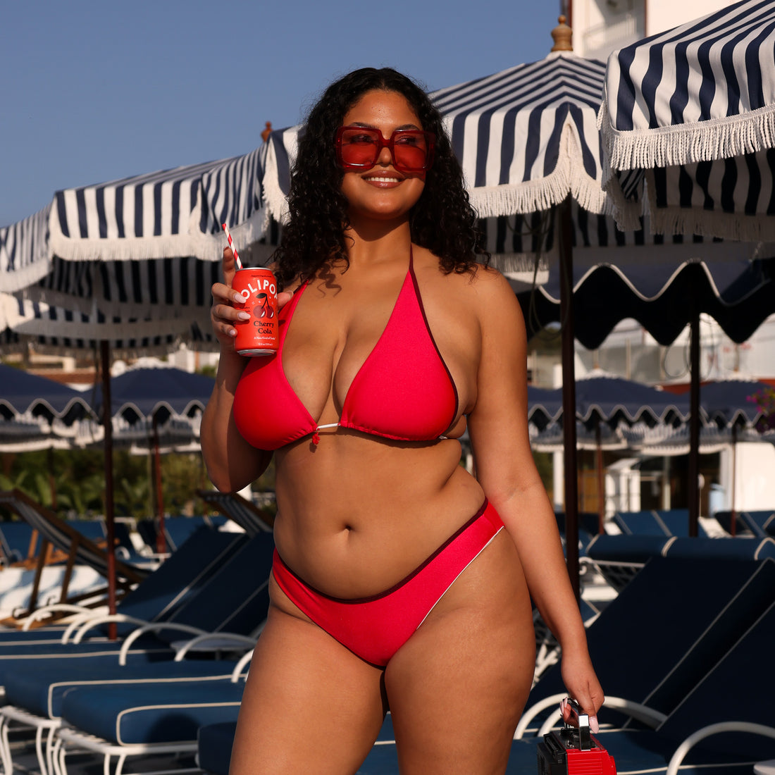 Kulani Kinis Modest Bind Full Coverage Bikini Bottom - Cherry Cola - FINAL SALE