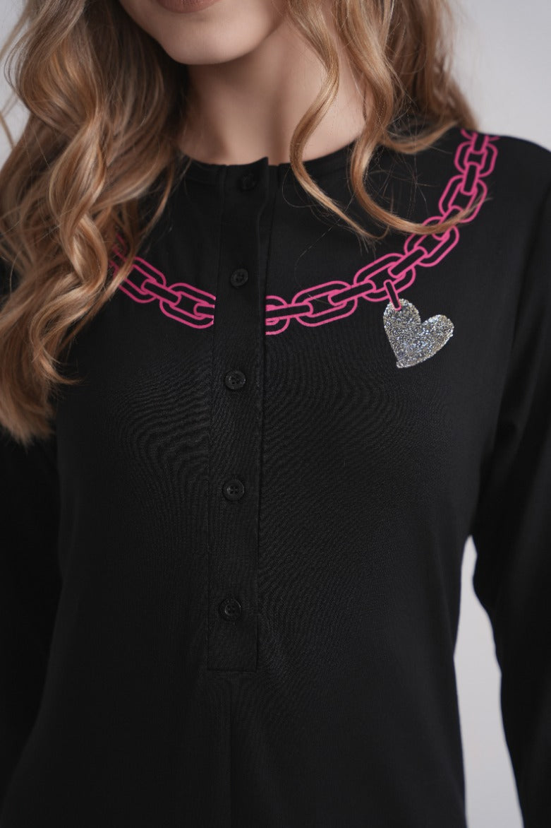 Chain Design Nightgown