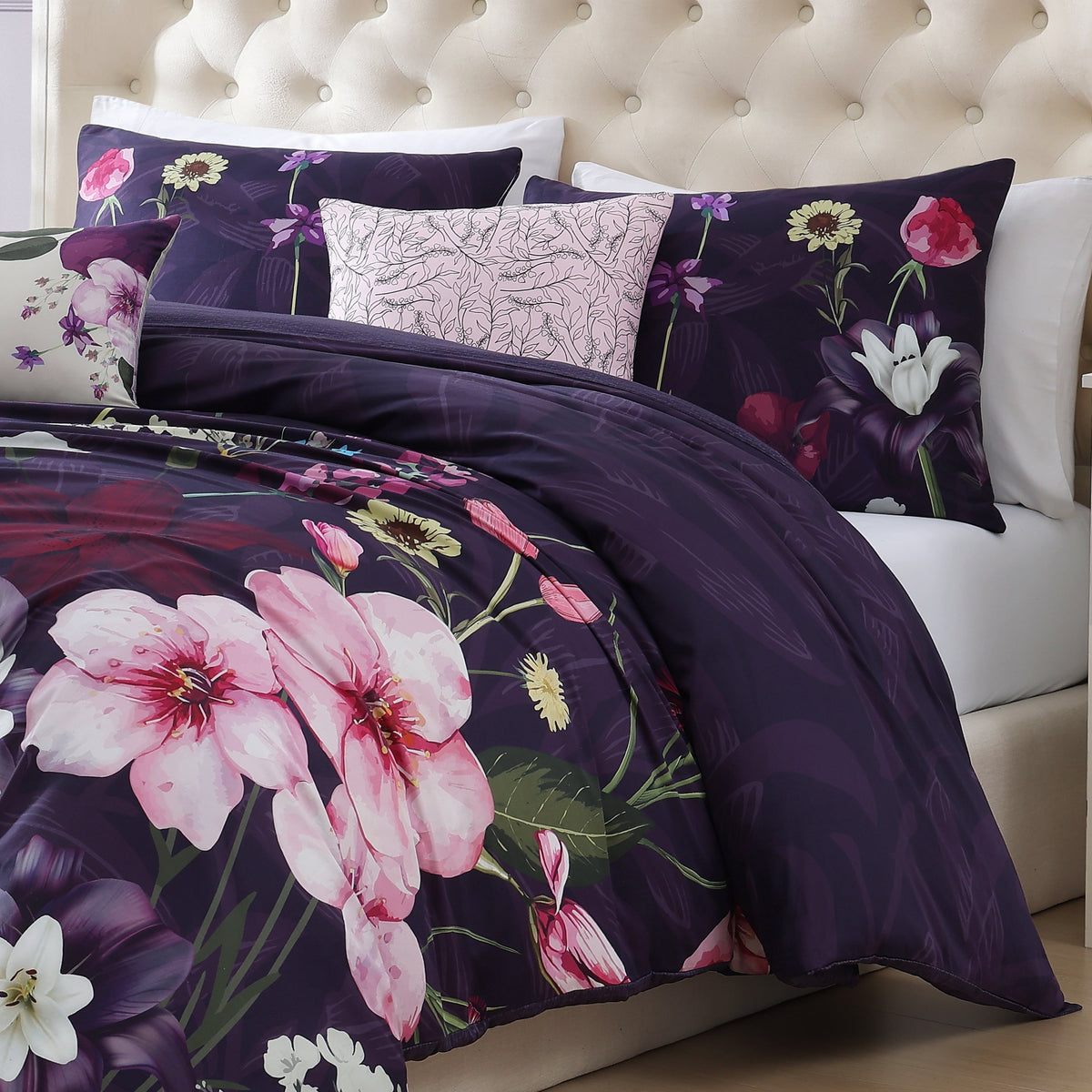 Bebejan Morning Glory 5 Piece Reversible Comforter Set