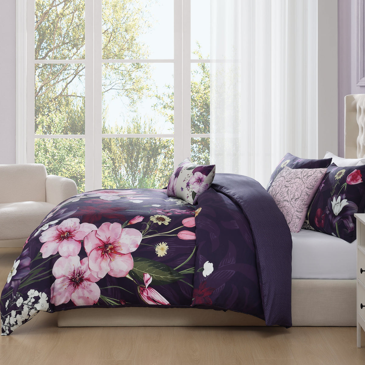 Bebejan Morning Glory 5 Piece Reversible Comforter Set