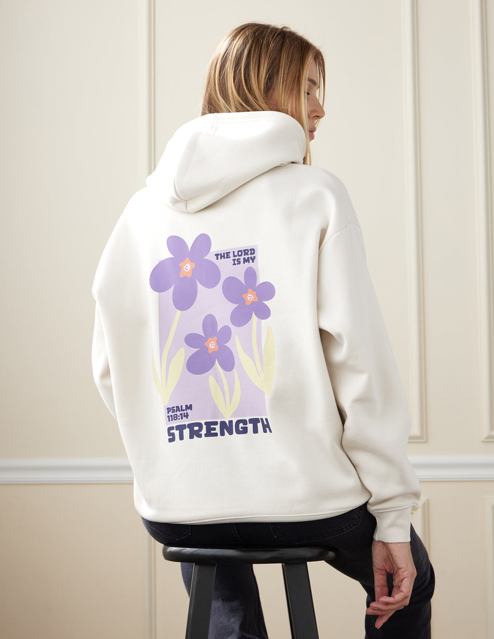 Elevated Faith My Strength Floral Unisex Hoodie