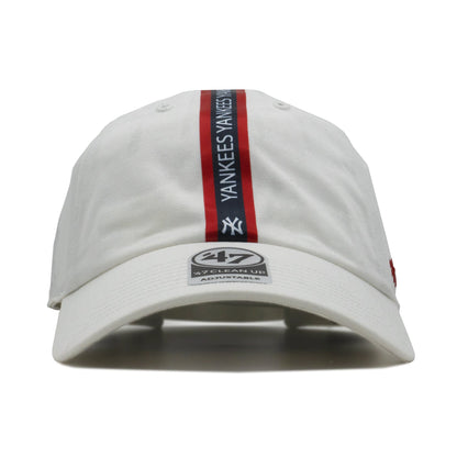 47 Brand Men's Ny Yankees Triple Stripe Clean Up Strapback Cap