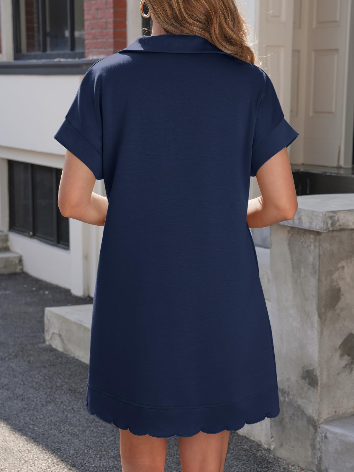 Women's Collared Pocket T-Shirt Dress