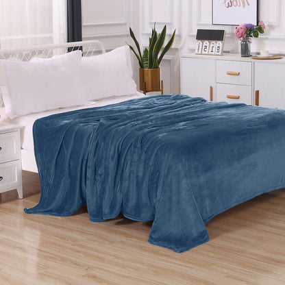Elegant Comfort Velvet Plush Fleece Blanket Solid Color Design - Velour Blanket