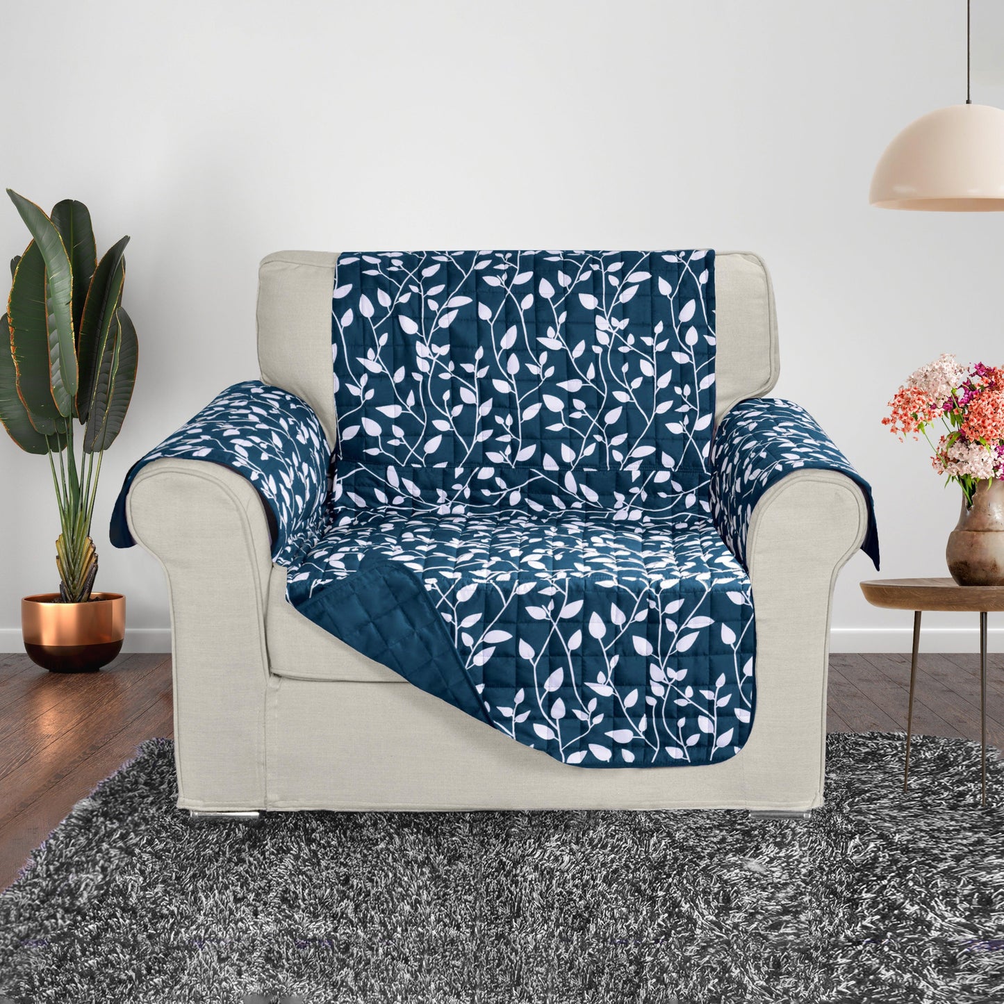 Elegant Comfort Leaves Design Reversible Smart Furniture Protectors