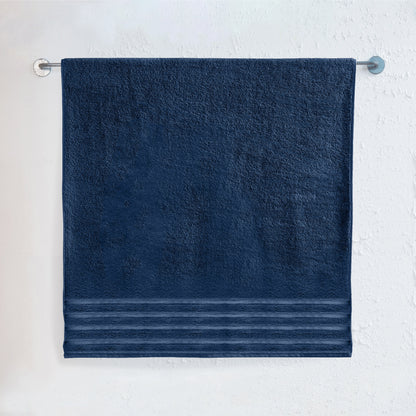 Elegant Comfort 1-Piece Premium Turkish Cotton 4 Lines Stripe Jumbo Towel, 35x 70 inch