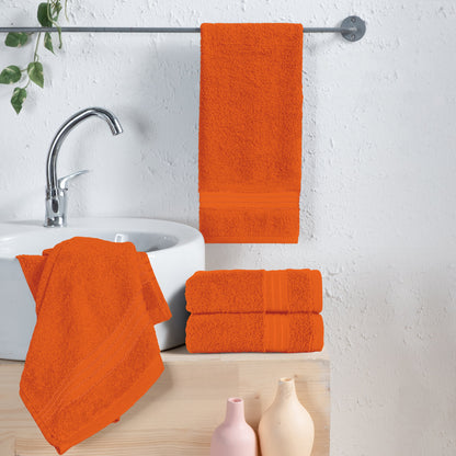 Elegant Comfort 4 Pack Premium Turkish Cotton Hand Towel Set, 16 x 28 inch