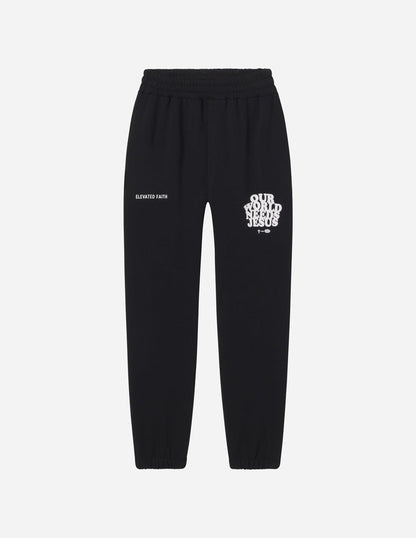 Elevated Faith Our World Needs Jesus Black Unisex Sweatpant