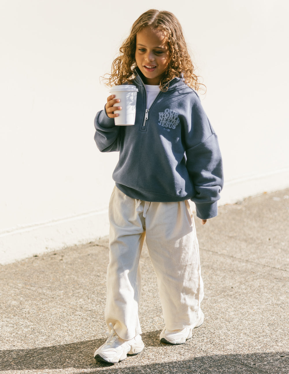 Elevated Faith Our World Needs Jesus Kids Half-Zip