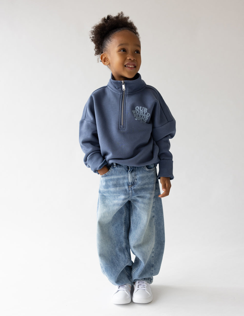 Elevated Faith Our World Needs Jesus Kids Half-Zip