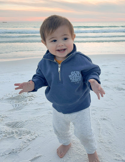 Elevated Faith Our World Needs Jesus Kids Half-Zip
