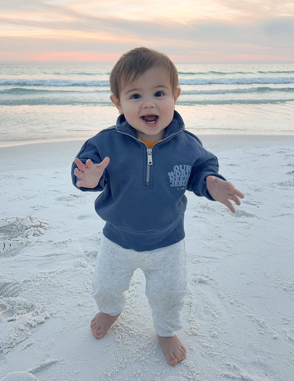 Elevated Faith Our World Needs Jesus Kids Half-Zip