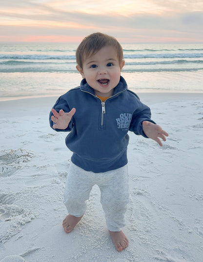 Elevated Faith Our World Needs Jesus Kids Half-Zip
