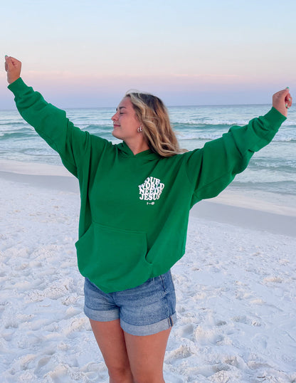 Elevated Faith Our World Needs Jesus Unisex Hoodie