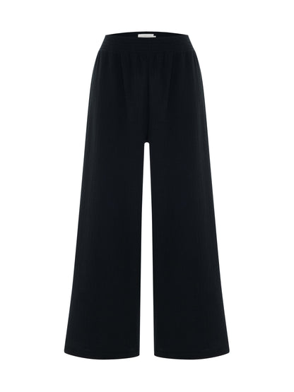 Aura Palazzo Pants - Black