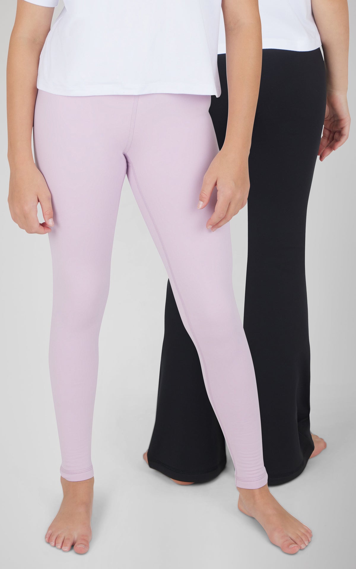 90 Degree by Reflex Girls 2 Pack Polarlux Everyday Full Length Tight and Polarlux Everyday Flared Leg Pant