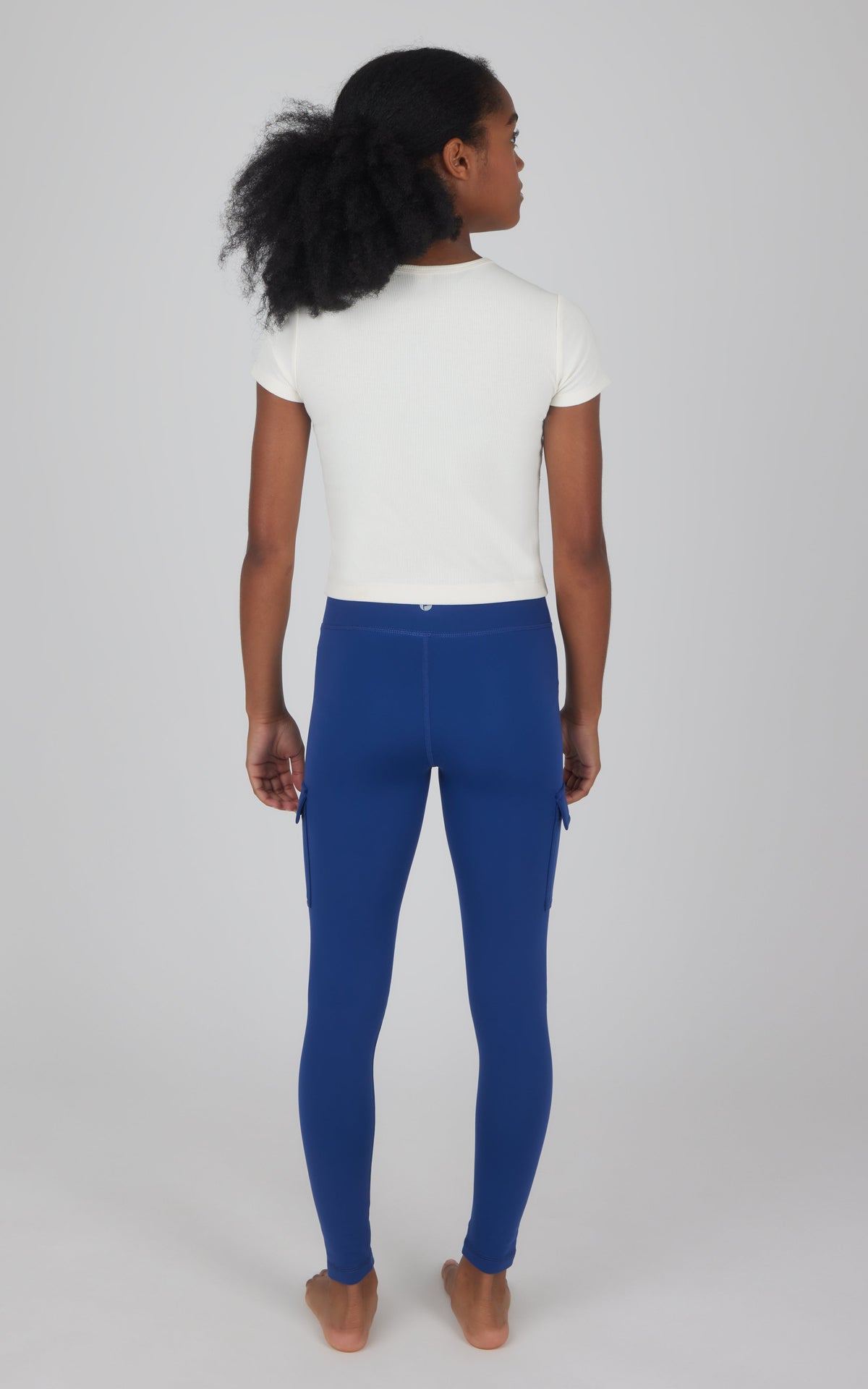 90 Degree by Reflex Girls 2 PK Polarlux Everyday Cargo Pocket Legging + Everyday Basic Legging