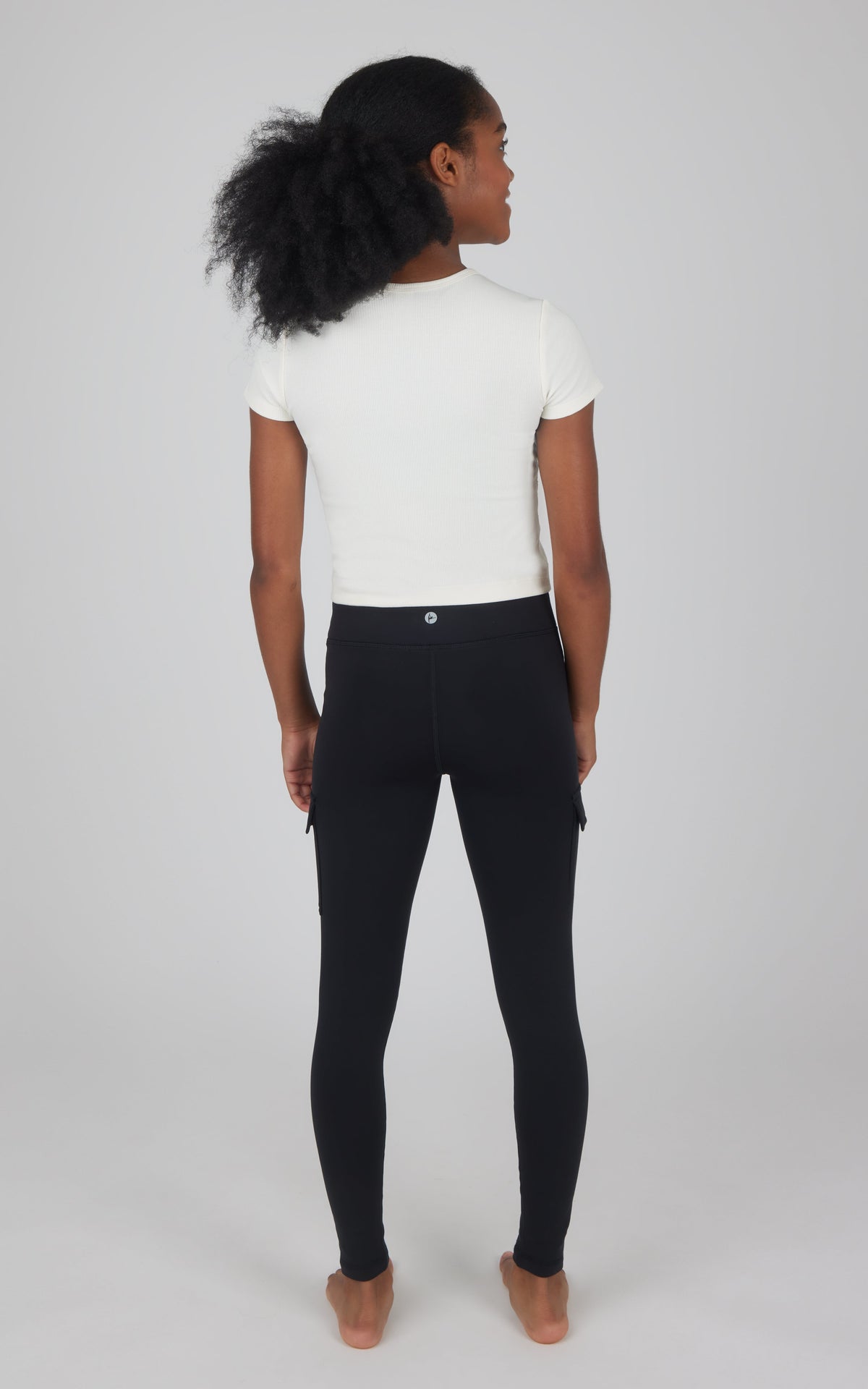 90 Degree by Reflex Girls 2 PK Polarlux Everyday Cargo Pocket Legging + Everyday Basic Legging