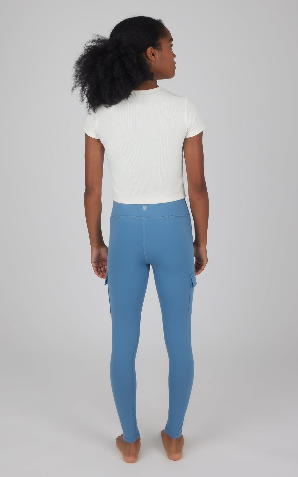90 Degree by Reflex Girls 2 PK Polarlux Everyday Cargo Pocket Legging + Everyday Basic Legging