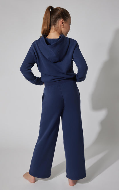 90 Degree by Reflex Girls Fleece Campus Wide Leg Pant