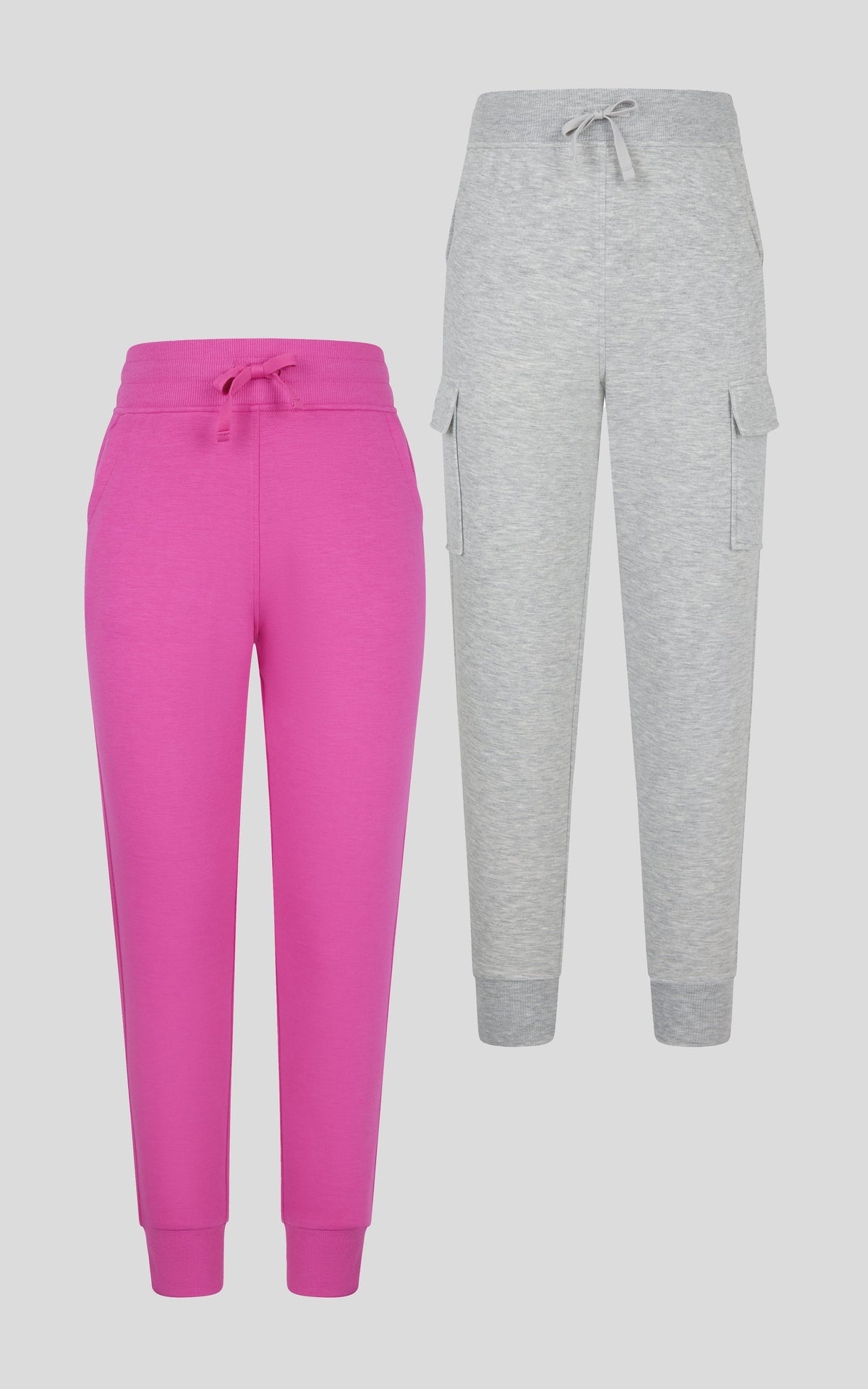 90 Degree by Reflex Girls 2PK Softlite Fleece Cargo Jogger + Softlite Jogger