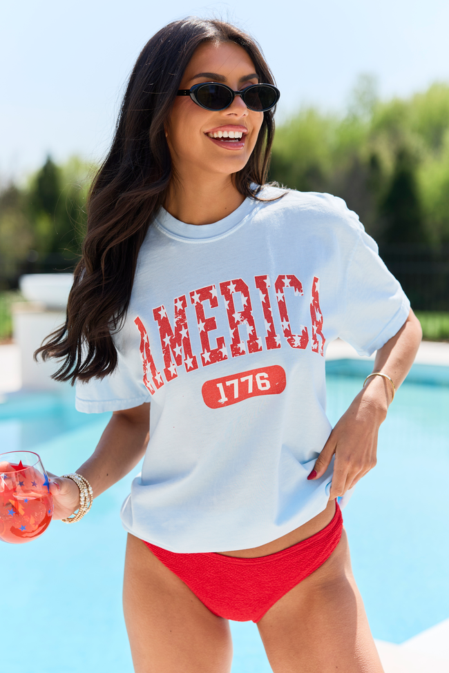 America Star 1776 Light Blue Graphic Tee