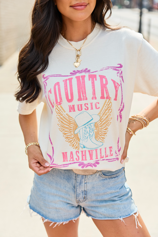 Country Music Nashville Ivory Graphic Tee