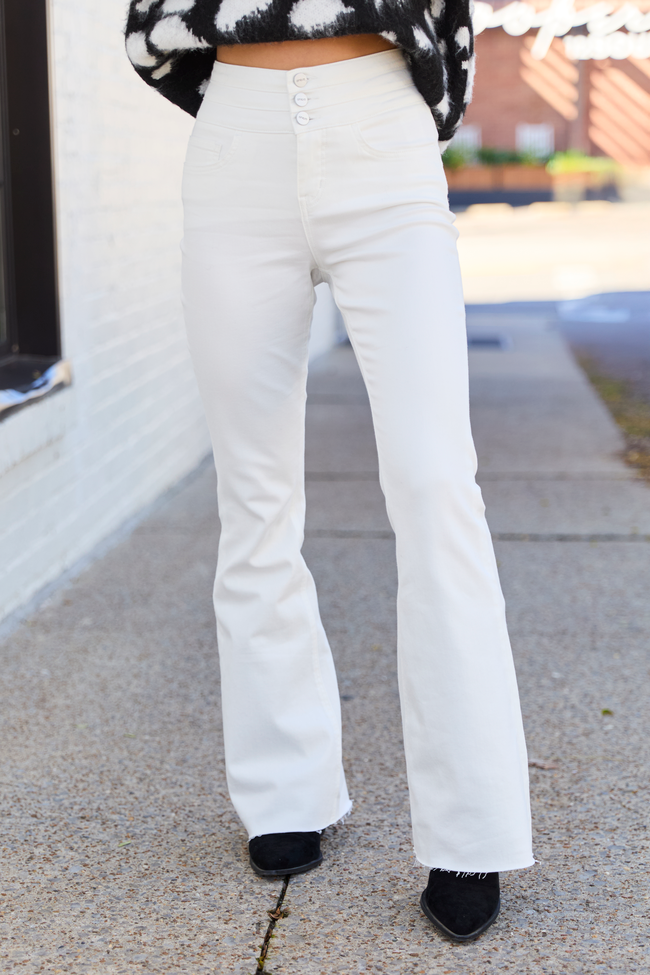 Esther White Flare Leg Jeans