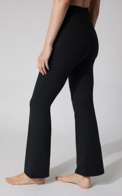 90 Degree by Reflex Felix Ribbed Elastic Free Waist 7/8 Flare Leg Pant