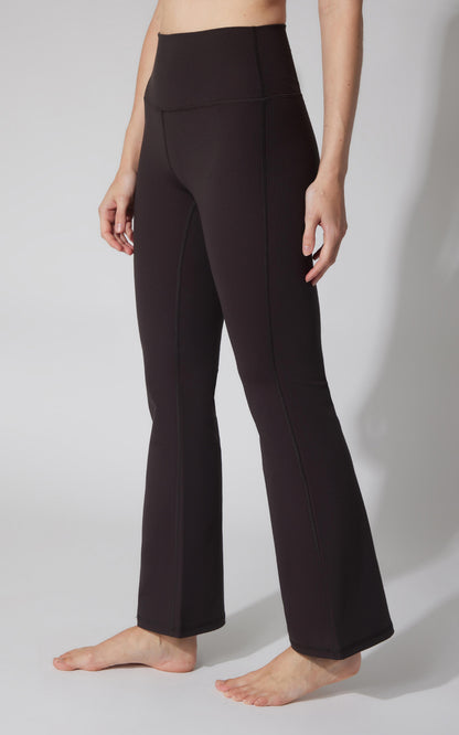 90 Degree by Reflex Felix Ribbed Elastic Free Waist 7/8 Flare Leg Pant