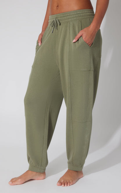 90 Degree by Reflex Washed Loop Terry Barrel Jogger