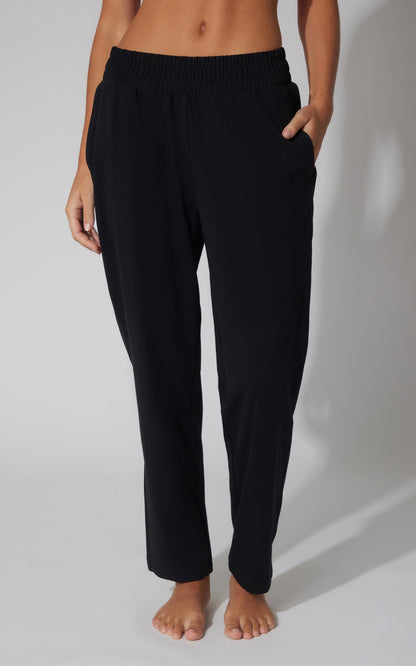 90 Degree by Reflex Lux Straight Leg Pant w Elastic Waist