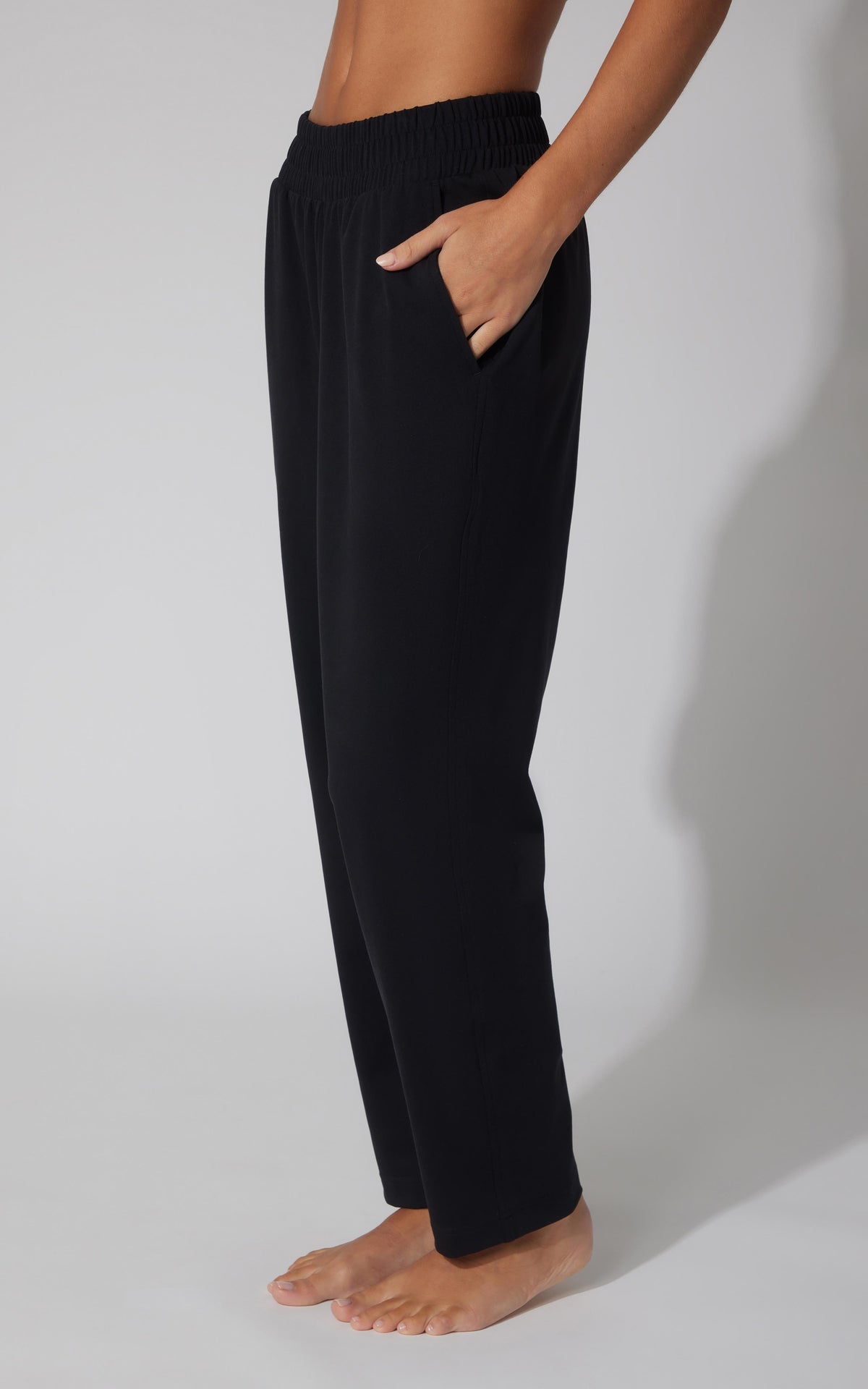 90 Degree by Reflex Lux Straight Leg Pant w Elastic Waist