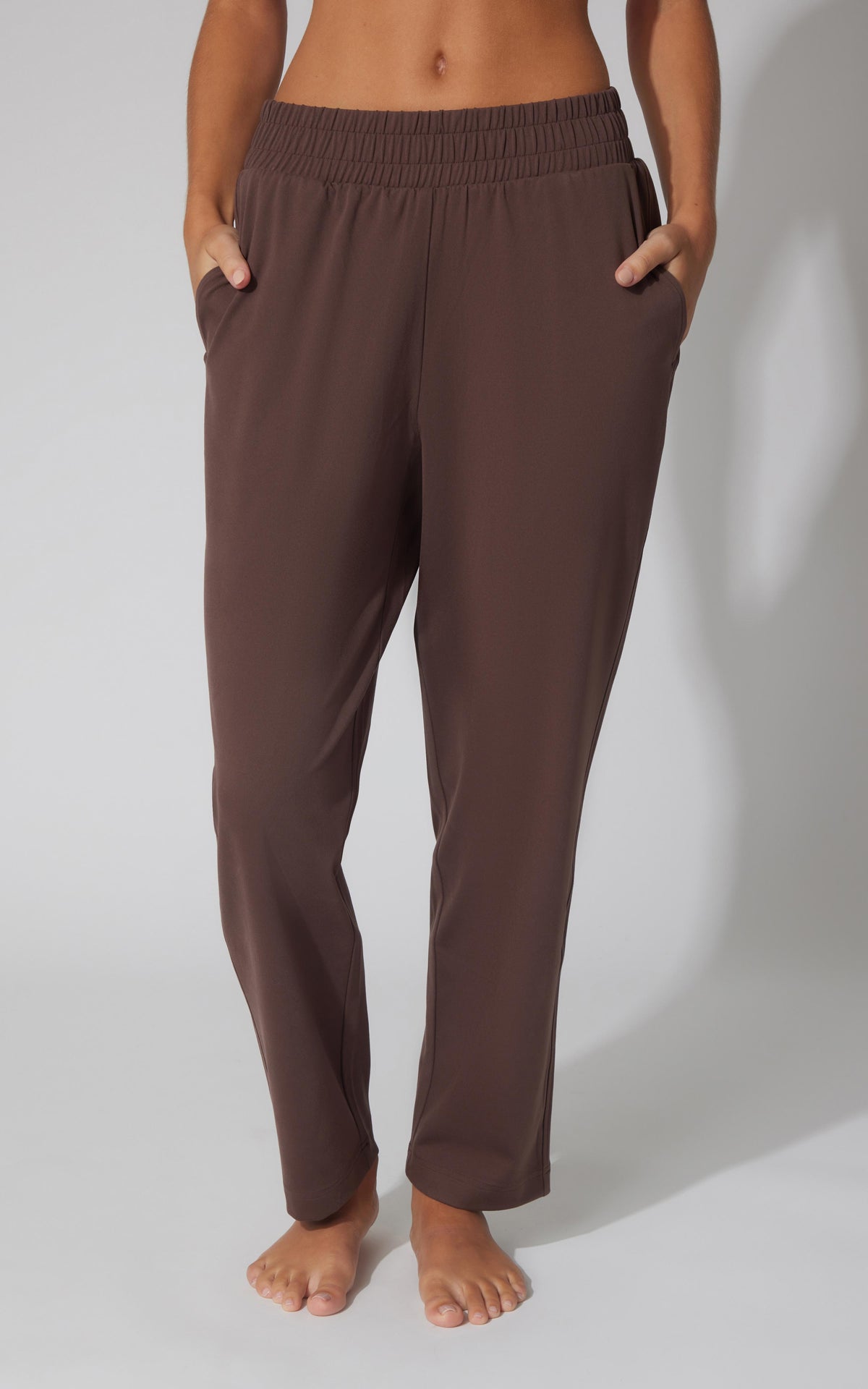 90 Degree by Reflex Lux Straight Leg Pant w Elastic Waist