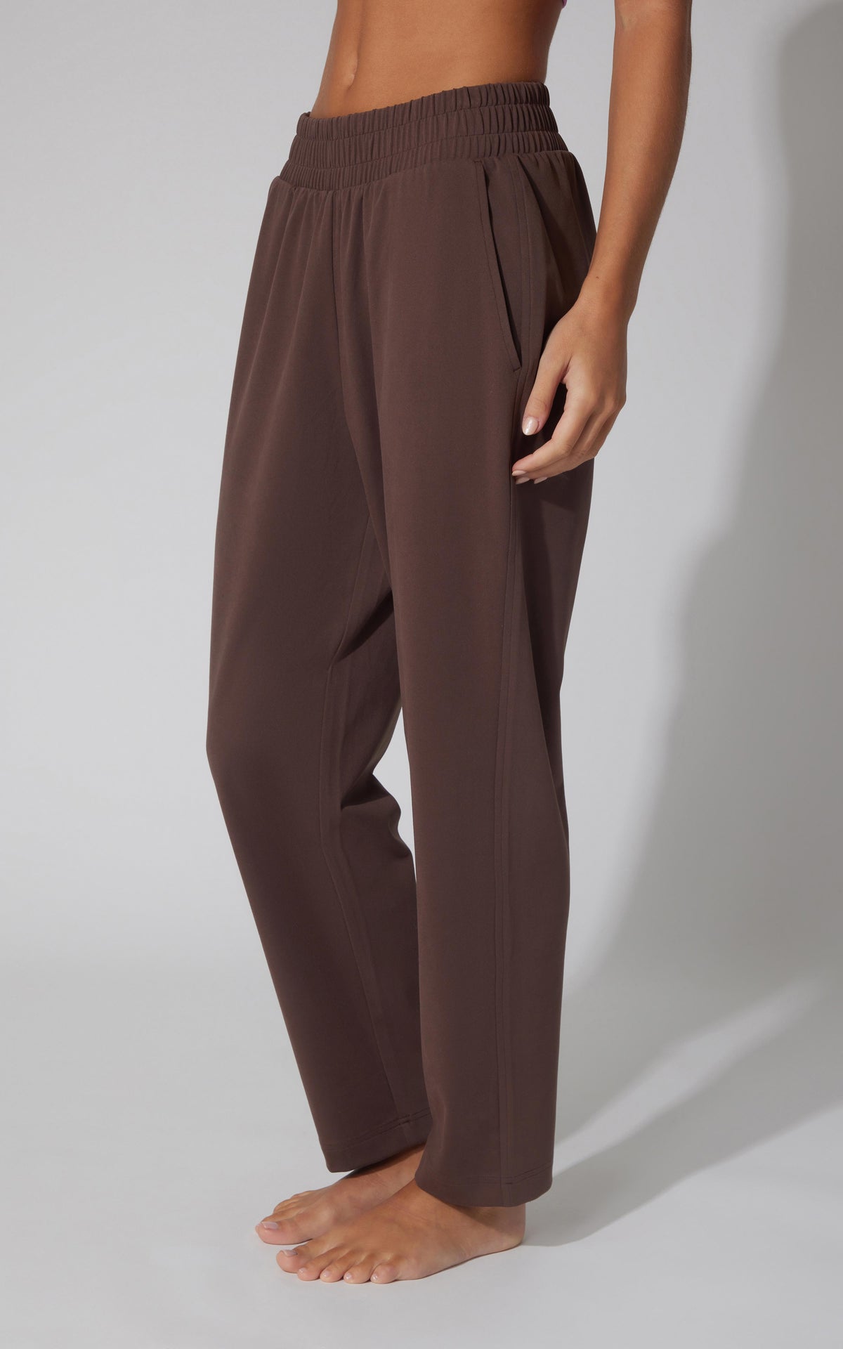 90 Degree by Reflex Lux Straight Leg Pant w Elastic Waist