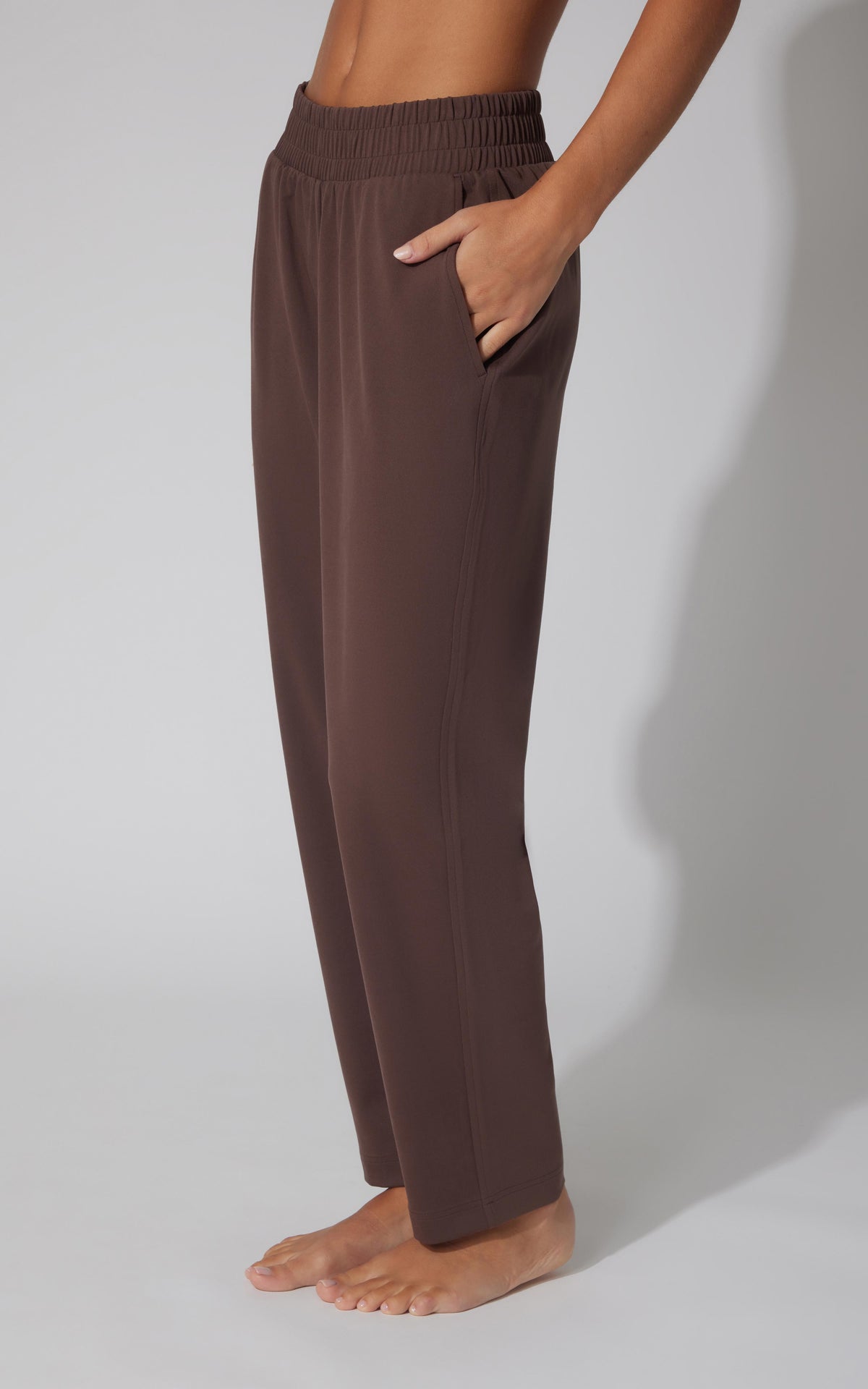 90 Degree by Reflex Lux Straight Leg Pant w Elastic Waist