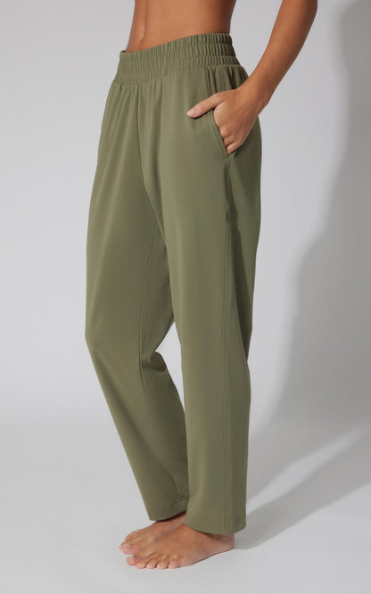 90 Degree by Reflex Lux Straight Leg Pant w Elastic Waist