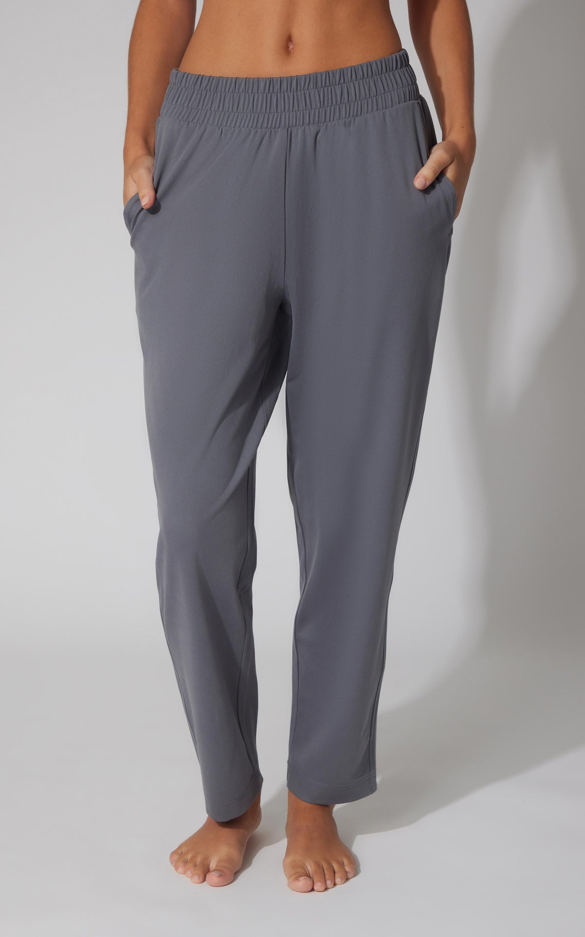 90 Degree by Reflex Lux Straight Leg Pant w Elastic Waist
