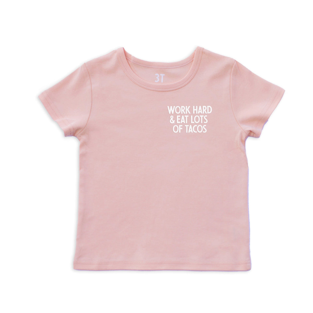 Frankie Jean Work Hard & Eat Tacos Kids Tee