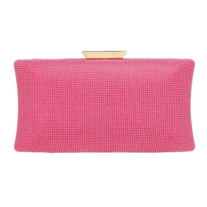 Glittered Rectangle Evening Clutch Crossbody Bag