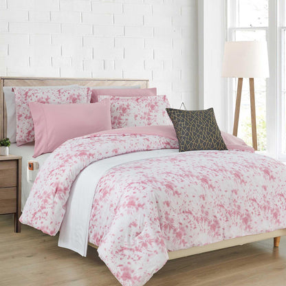 Elegant Comfort 10-Piece Tie-Dye Comforter Set, Includes 6-Piece Sheet Set with Double Sided Storage Pockets