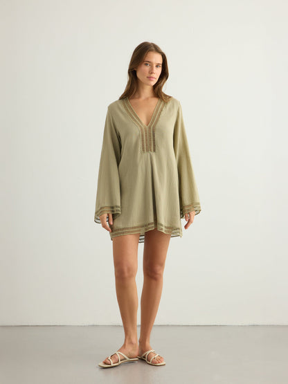 Positano Dress - Khaki Green